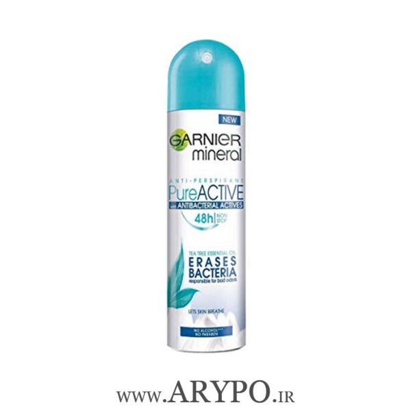 اسپری دئودورانت گارنیر GARNIER مدل PURE ACTIVE