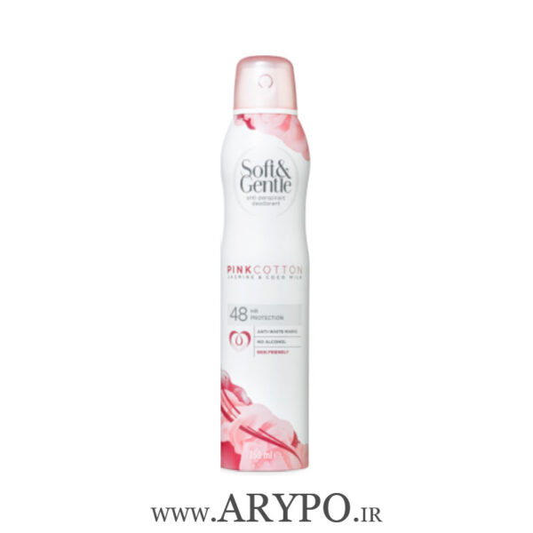 اسپری بدن ضد تعریق Soft & Gentle مدل pink cotton