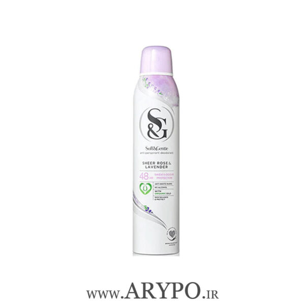 اسپری بدن ضد تعریق Soft & Gentle مدل رز و اسطوخودوس