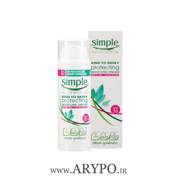 کرم مرطوب کننده مراقبتی حاوی SPF30 سیمپل