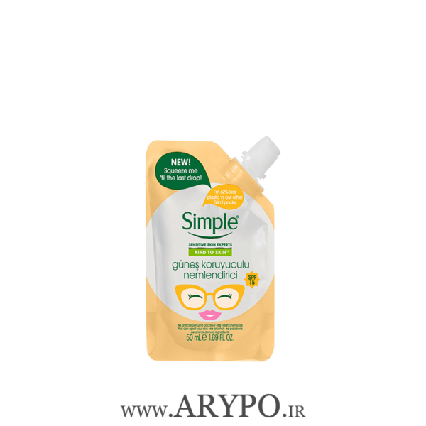 کرم مرطوب کننده و ضد آفتاب حاوی SPF 15 سیمپل Simple