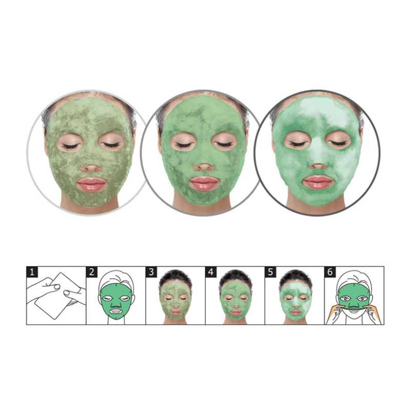 ماسک نقابی حبابی پاک کننده عمیق پیوردرم مدل چای سبز