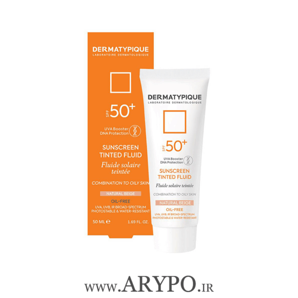 ضد آفتاب رنگی فلویید پوست مختلط و چرب بژ طبیعی +SPF50 درماتیپیک