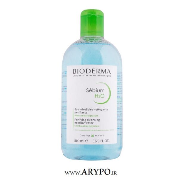 محلول پاک کننده سبیوم H2O میسلار بایودرما 500 میل