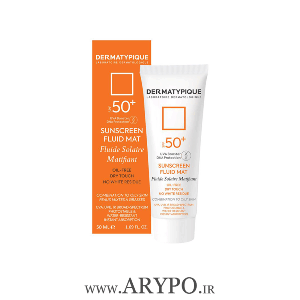 ضد آفتاب بی رنگ پوست چرب درماتیپیک SPF50