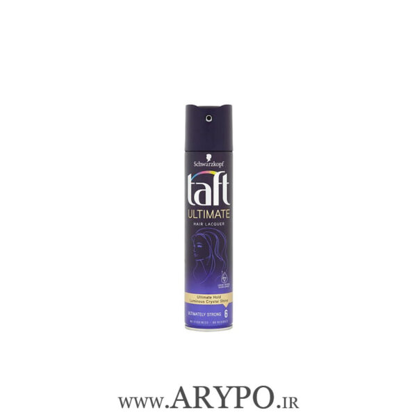 اسپری نگهدارنده حالت موی ultimate hair lacquer تافت Taft