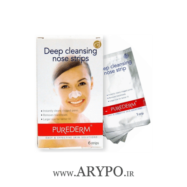 چسب پاک کننده قوی بینی پیوردرم 6 عددی PURE DERM