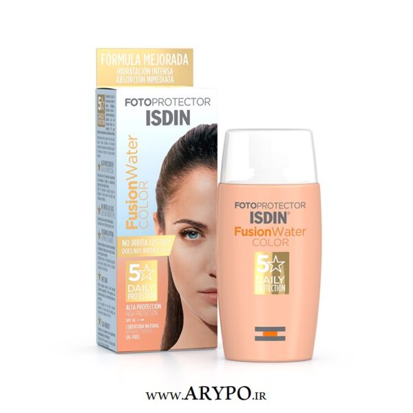 کرم ضدآفتاب رنگی ایزدین مدل FUSION WATER COLOR