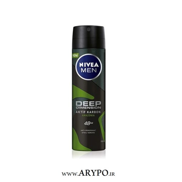 اسپری مردانه Nivea مدل DEEP black carbon amazonia