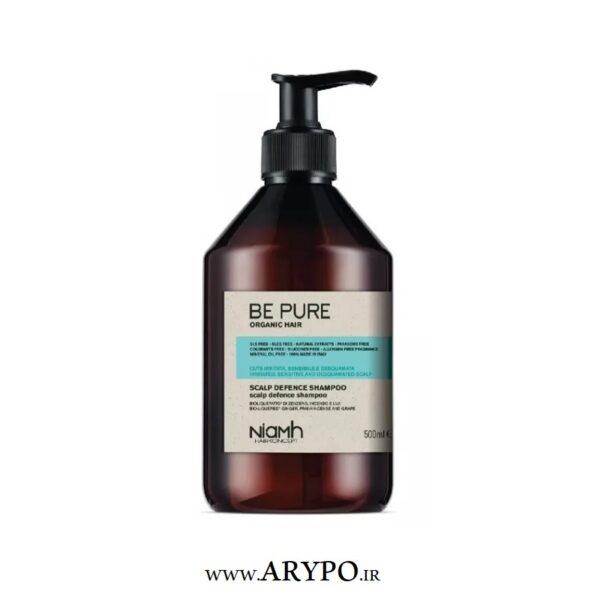 شامپو ضد حساسیت و شوره کف سر BE PURE مدل SCALP DEFENCE