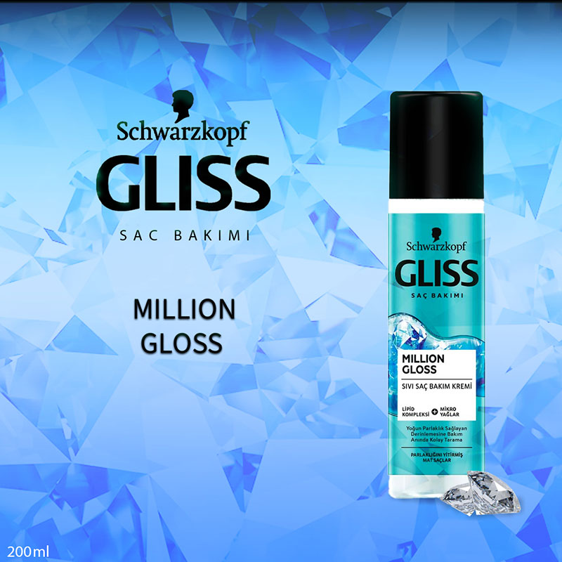 اسپری دو فاز محافظت کننده مو گلیس مدل MILLION GLOSS