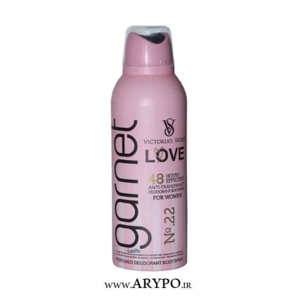 اسپری ضد تعریق و خوشبو کننده زنانه گارنت LOVE VICTORIA'S SECRET سکرت شماره 22