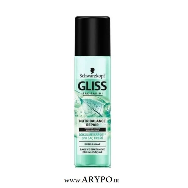 اسپری دو فاز ترمیم کننده مو Gliss مدل nutribalance repair
