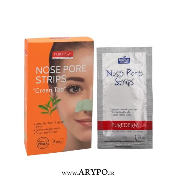 چسب پاک کننده بینی چای سبز Purederm مدل Green Tea