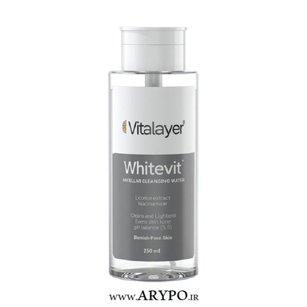 میسلار پوست کدر و مستعد لک ویتالایر مدل Whitevit