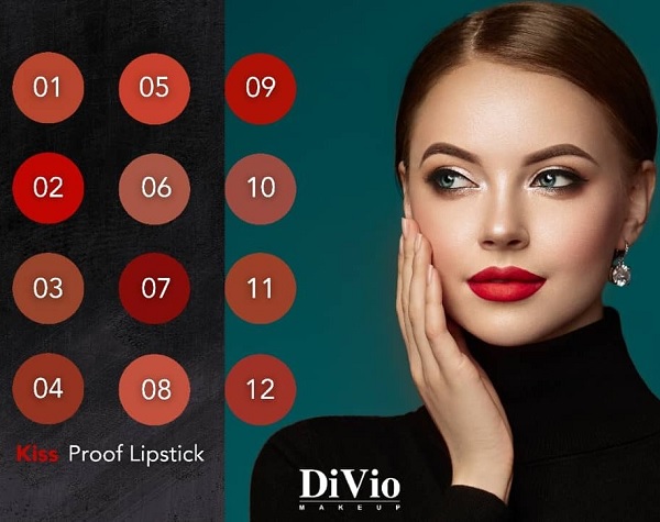 رژ لب مدادی پیچی DiVio مدل Divio Lipstick Kiss Proof