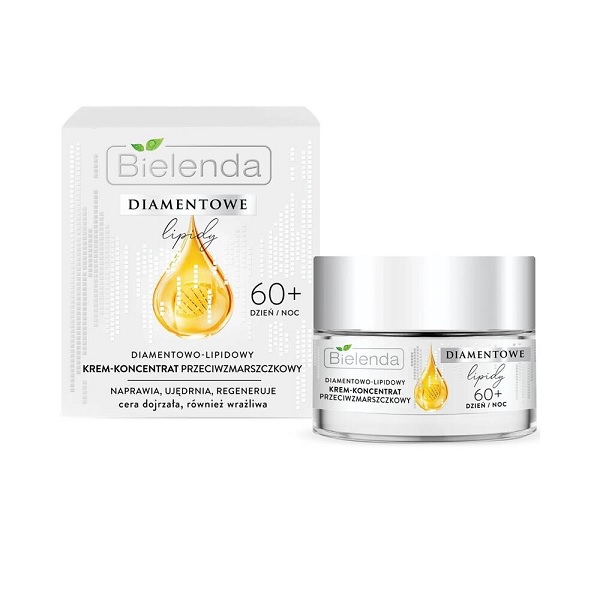 کرم روز و شب Bielenda مدل Diamond Lipids Cream Anti Wrinkle Concentrate +60